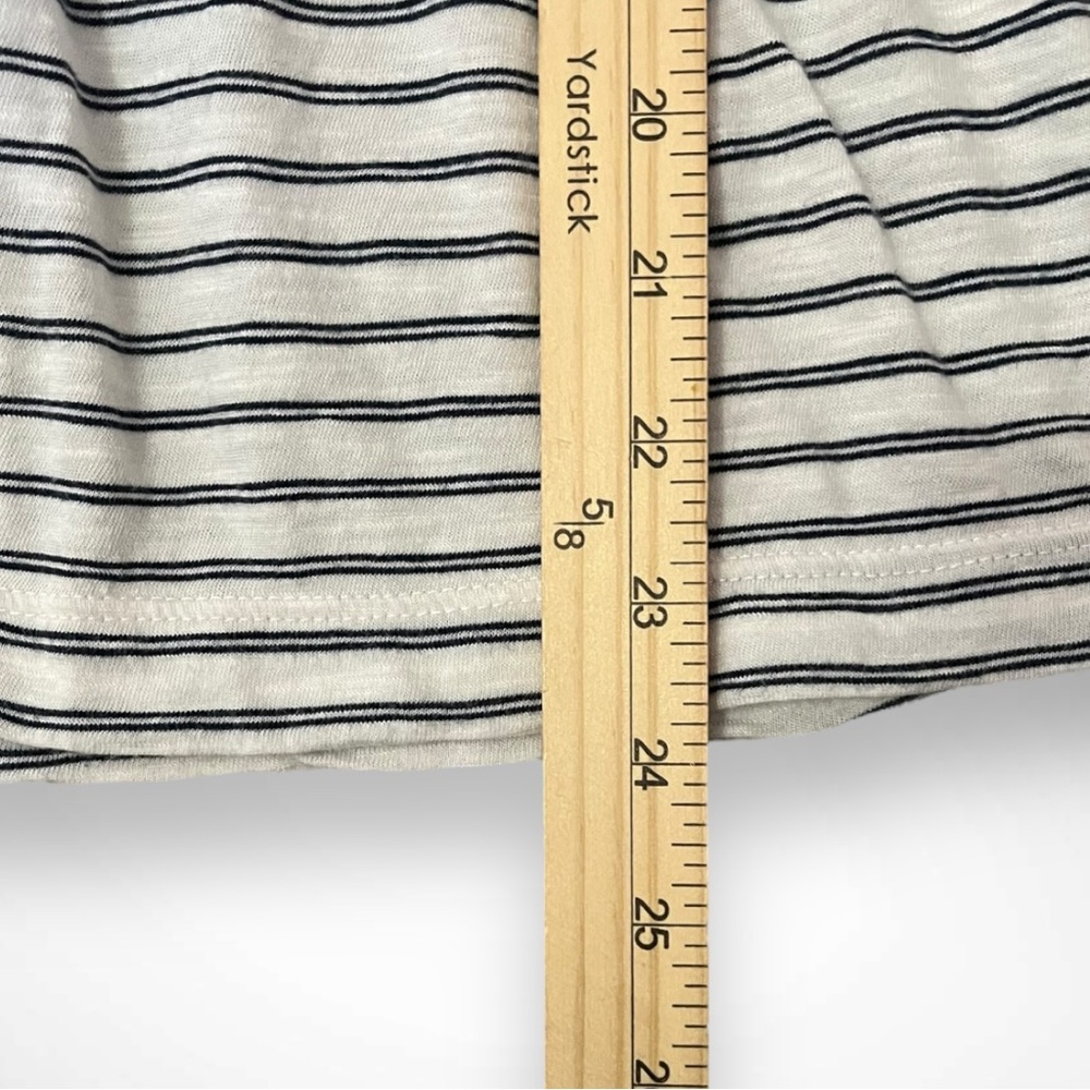 CASLON White Navy Stripe 3/4 Sleeves Peplum Top‎ with Lace Detail | EUC - Picture 8 of 8